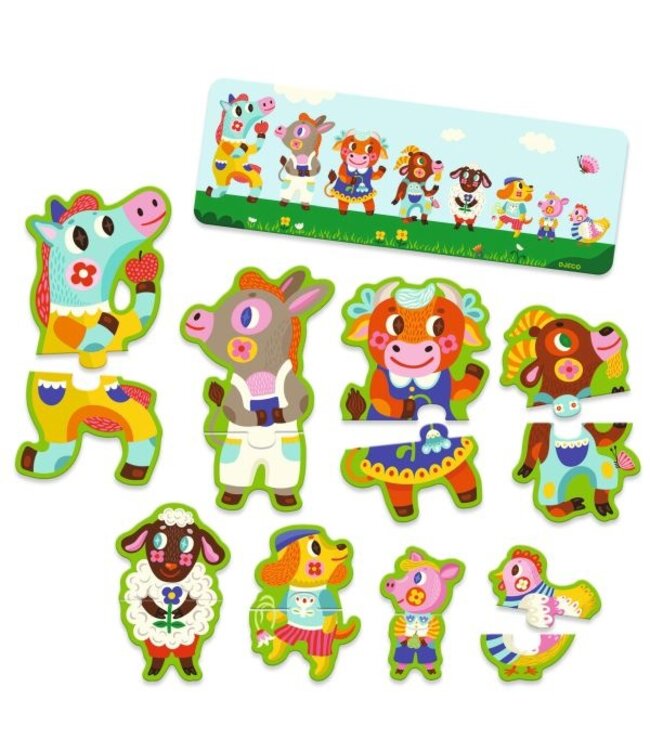 DJECO PUZZLE DUO-TRIO - À LA FERME