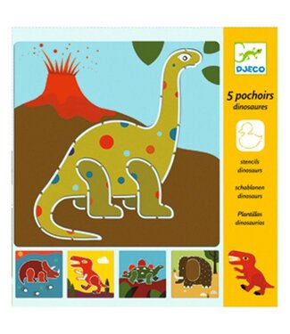 DJECO ENS. DE POCHOIRS - DINOSAURES