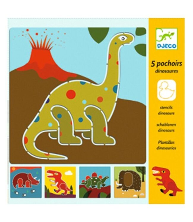 DJECO ENS. DE POCHOIRS - DINOSAURES