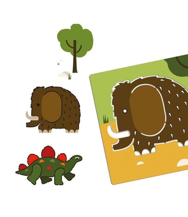 DJECO ENS. DE POCHOIRS - DINOSAURES