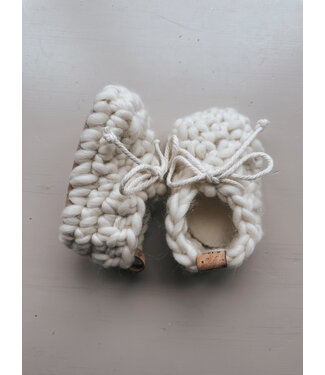 LES PETITS TOUSI PANTOUFLES LOAFER EN LAINE - COTON