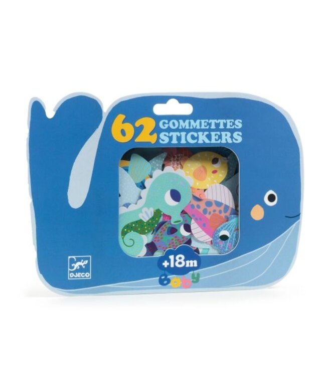 DJECO GOMMETTES - ANIMAUX DE LA MER