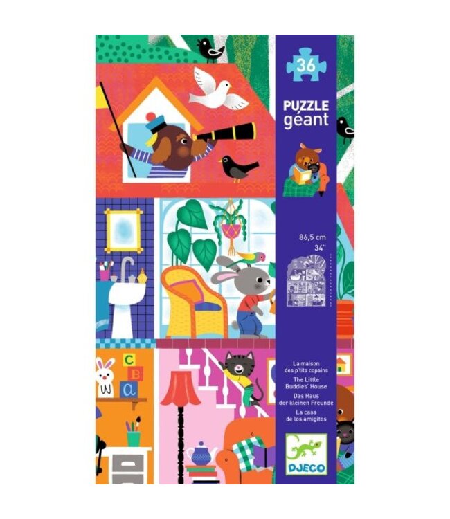 DJECO PUZZLE GÉANT - LA MAISON P'TITS COPAINS ( 36 MCX )