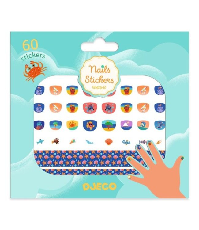 DJECO AUTOCOLLANTS À ONGLES - MÉDITERRANÉE