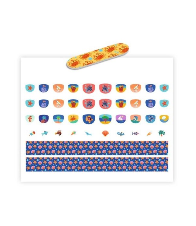 DJECO AUTOCOLLANTS À ONGLES - MÉDITERRANÉE