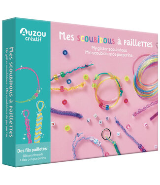 AUZOU COFFRET CRÉATIF - MES SCOUBIDOUS À PAILLETTES