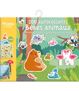 AUZOU MES 200 AUTOCOLLANTS BÉBÉS ANIMAUX