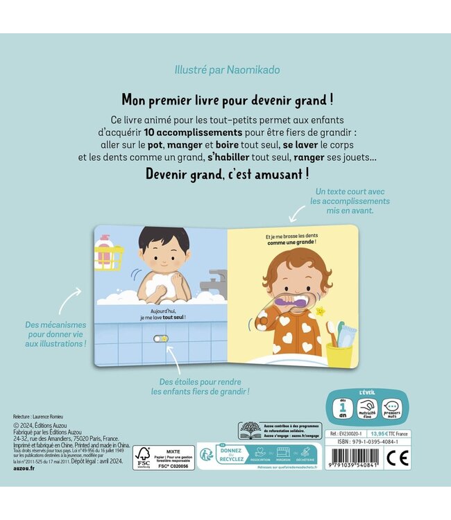 AUZOU LIVRE - JE DEVIENS GRAND