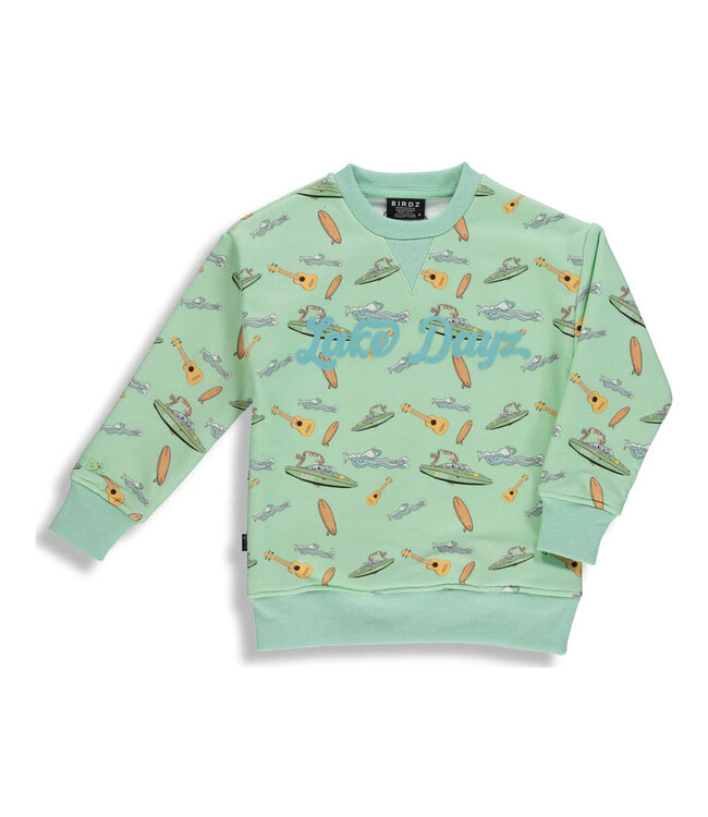 BIRDZ CREWNECK LAKE DAYZ - PASTEL GREEN