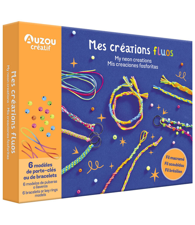 AUZOU COFFRET CRÉATIF - MES CRÉATIONS FLUO
