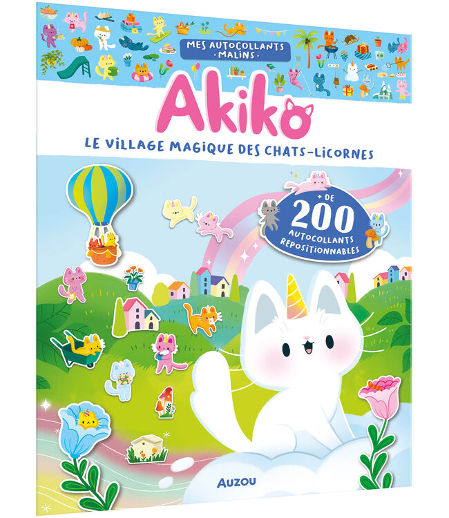 AUZOU MES 200 AUTOCOLLANTS - LE VILLAGE MAGIQUE D'AKIKO
