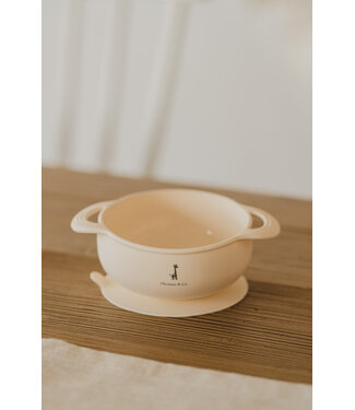 MICASSO & CO BOL EN SILICONE À SUCCION - BLANC CRÈME