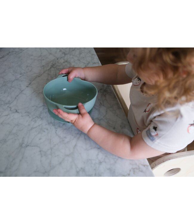 MICASSO & CO BOL EN SILICONE À SUCCION - VERT TENDRE