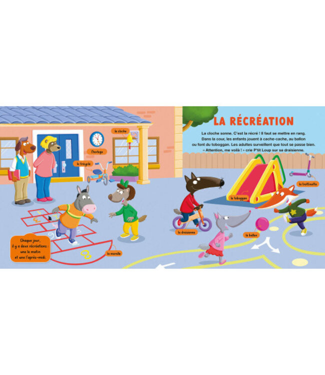 AUZOU LIVRE - MON DOC P'TIT LOUP À L'ÉCOLE