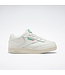 REEBOK CHAUSSURE CLUB C - CHALK/GREEN ( lacet élastique )