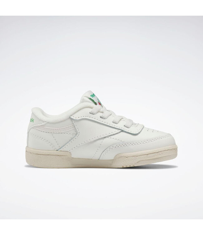 REEBOK CHAUSSURE CLUB C - CHALK/GREEN ( lacet élastique )