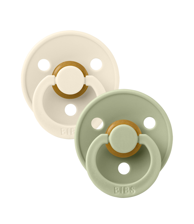 BIBS PACIFIER SUCES (PQT 2)  - IVORY/SAGE