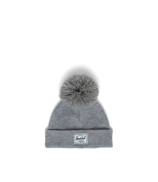 HERSCHEL TUQUE BABY BEANIE POM - HEATHER LIGHT GREY ( 6 - 18 MOIS )