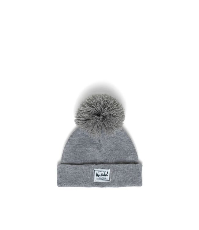 HERSCHEL TUQUE BABY BEANIE POM - HEATHER LIGHT GREY ( 6 - 18 MOIS )