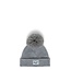 HERSCHEL TUQUE BABY BEANIE POM - HEATHER LIGHT GREY ( 6 - 18 MOIS )