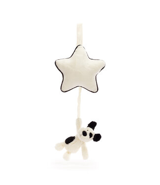 JELLYCAT PELUCHE - CHIOT CRÈME ET NOIR MUSICALE