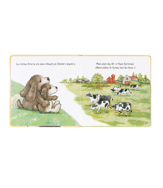 JELLYCAT LIVRE - CARAMEL LE TOUTOU TIMIDE ET SON PAPA