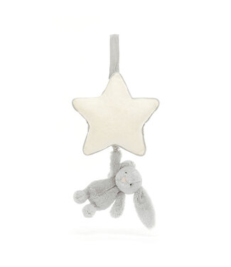 JELLYCAT PELUCHE - LAPIN GRIS TIMIDE MUSICAL