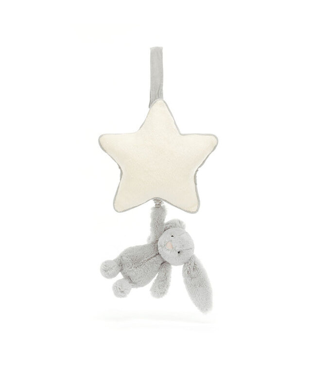 JELLYCAT PELUCHE - LAPIN GRIS TIMIDE MUSICAL