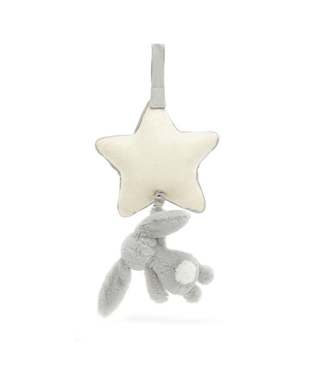 JELLYCAT PELUCHE - LAPIN GRIS TIMIDE MUSICAL