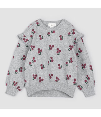MILES THE LABEL CREWNECK ROSES - HEATHER GRIS