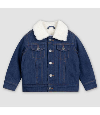 MILES THE LABEL VESTE EN JEAN CLASSIQUE DOUBLÉ SHERPA - BLEU