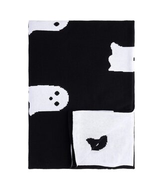 PETIT LEM COUVERTURE EN TRICOT BOO! - NOIR