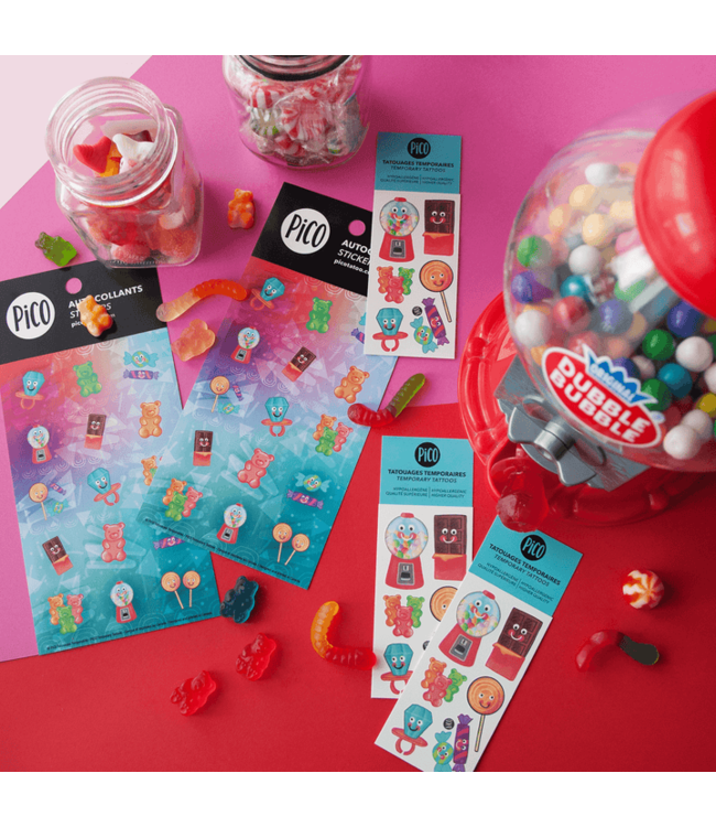 PiCO TATOO AUTOCOLLANTS - LES SUCRERIES EN FOLIE