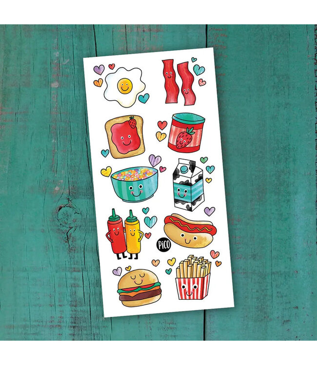PiCO TATOO TATOUAGES TEMPORAIRES - LES MEILLEURS AMIS GOURMANDS
