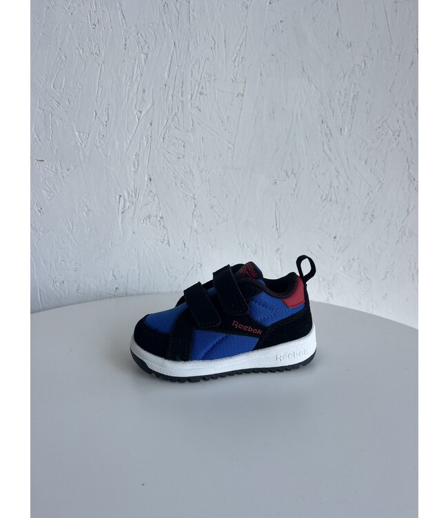 REEBOK CHAUSSURE CLASP LOW - BLACK/BOUNDLESS BLUE/VECTOR RED