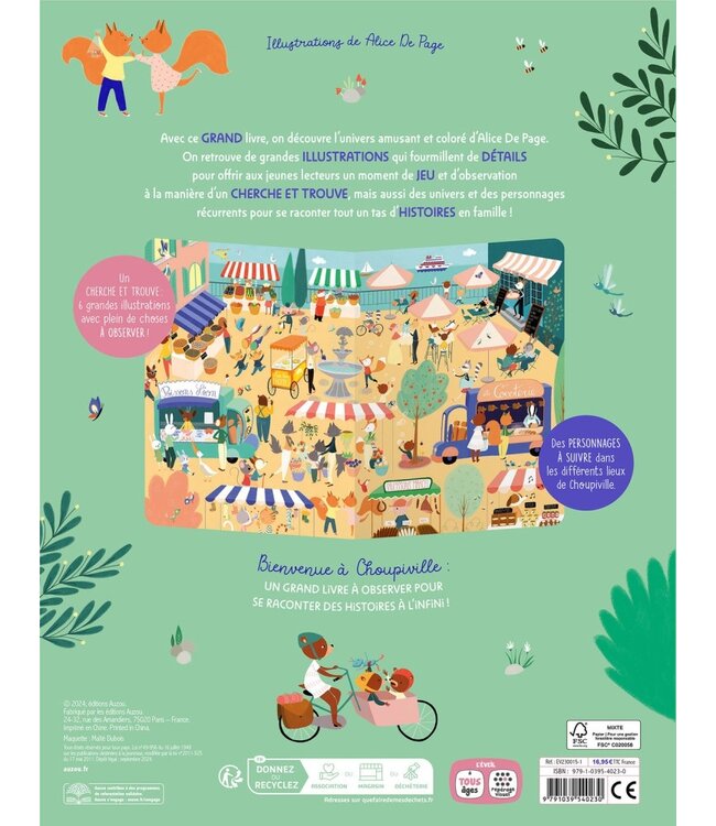 AUZOU CHERCHE ET TROUVE - BIENVENUE À CHOUPIVILLE