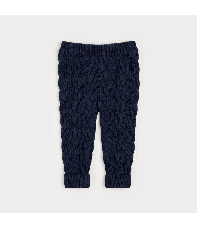 PETIT LEM PANTALON LEGGING TRICOT - BLEU MARINE