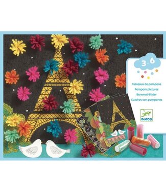 DJECO ACTIVITÉ DE COLLAGE - UNE EXPLOSION DE POMPONS
