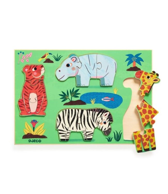 DJECO PUZZLE EN BOIS - COUCOU TIGRE