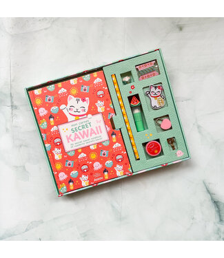 AUZOU COFFRET DE PAPETERIE - CARNET SECRET KAWAII