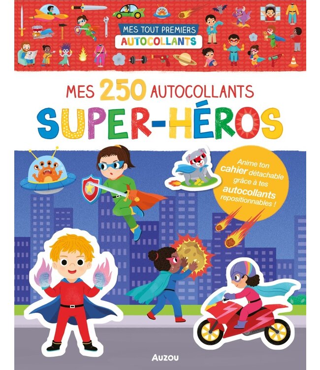 AUZOU MES 250 AUTOCOLLANTS - SUPER-HÉROS