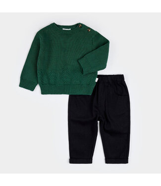 PETIT LEM ENSEMBLE 2 MCX EN TRICOT - SAPIN