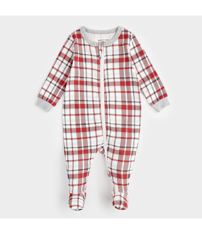 PETIT LEM PYJAMA À PATTES - CARREAUX ROUGES