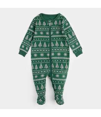 PETIT LEM PYJAMA À PATTE - SAPINS FESTIFS