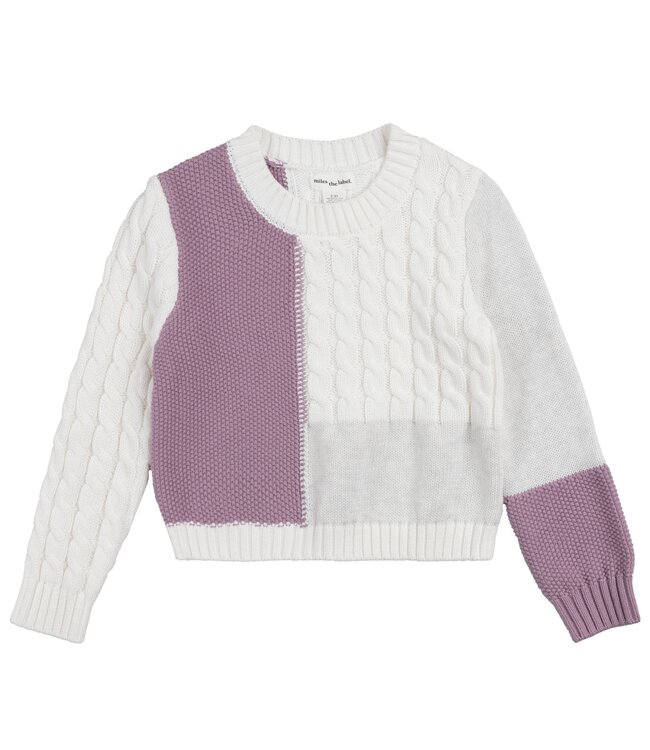 MILES THE LABEL TRICOT - LILAS & CRÈME