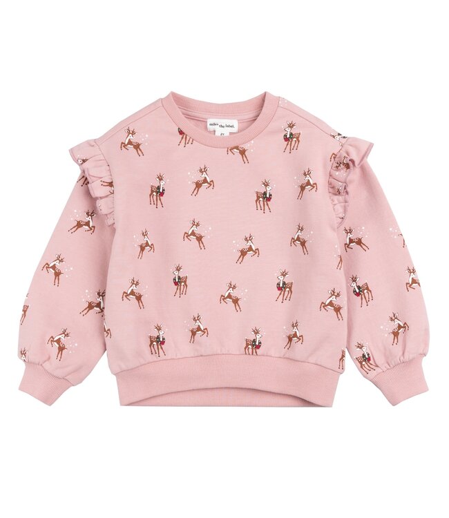 MILES THE LABEL CREWNECK - REINES ROSE