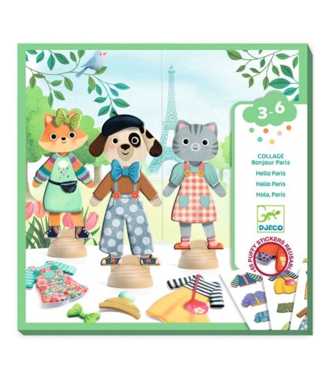DJECO ACTIVITÉ DE COLLAGE - BONJOUR PARIS