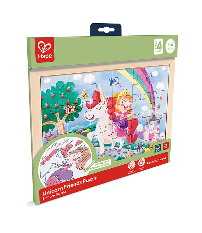 HAPE CASSE-TÊTE EN BOIS AMIS LICORNE