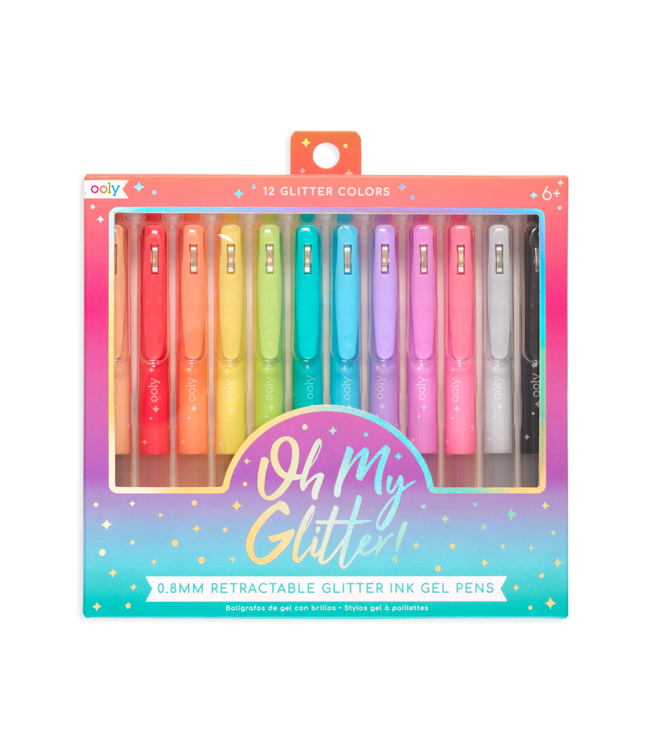OOLY ENSEMBLE DE 12 STYLOS - OH MY GLITTER !