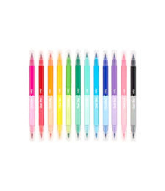 OOLY ENS. DE 12 MARQUEURS - DUAL TONE